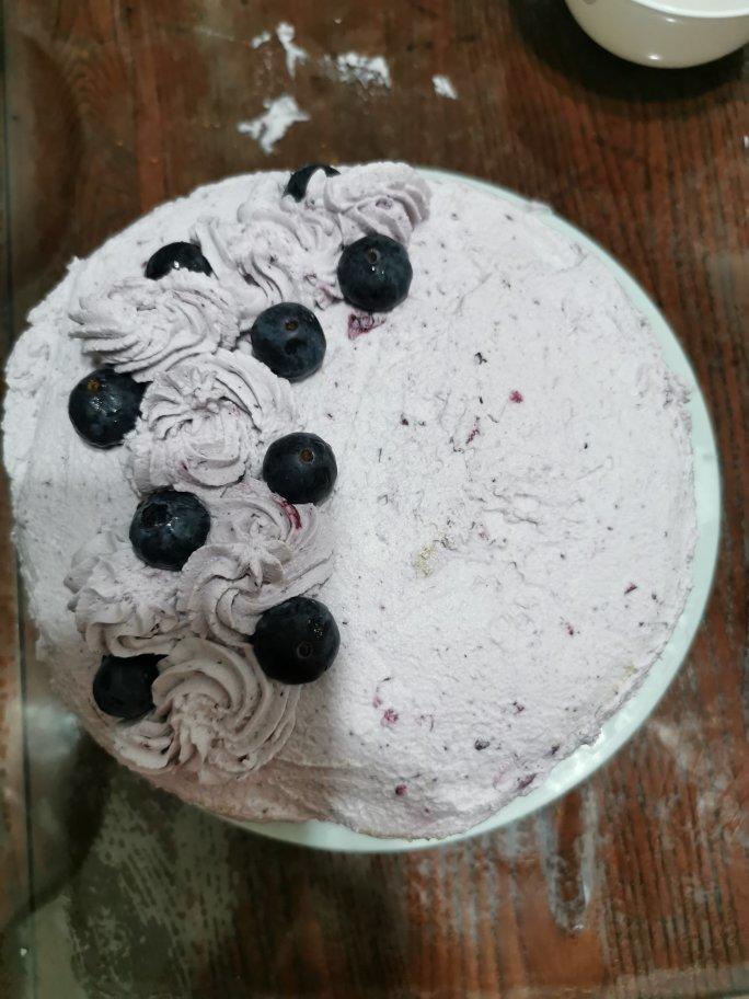 蓝莓奶油蛋糕（8寸蛋糕胚）