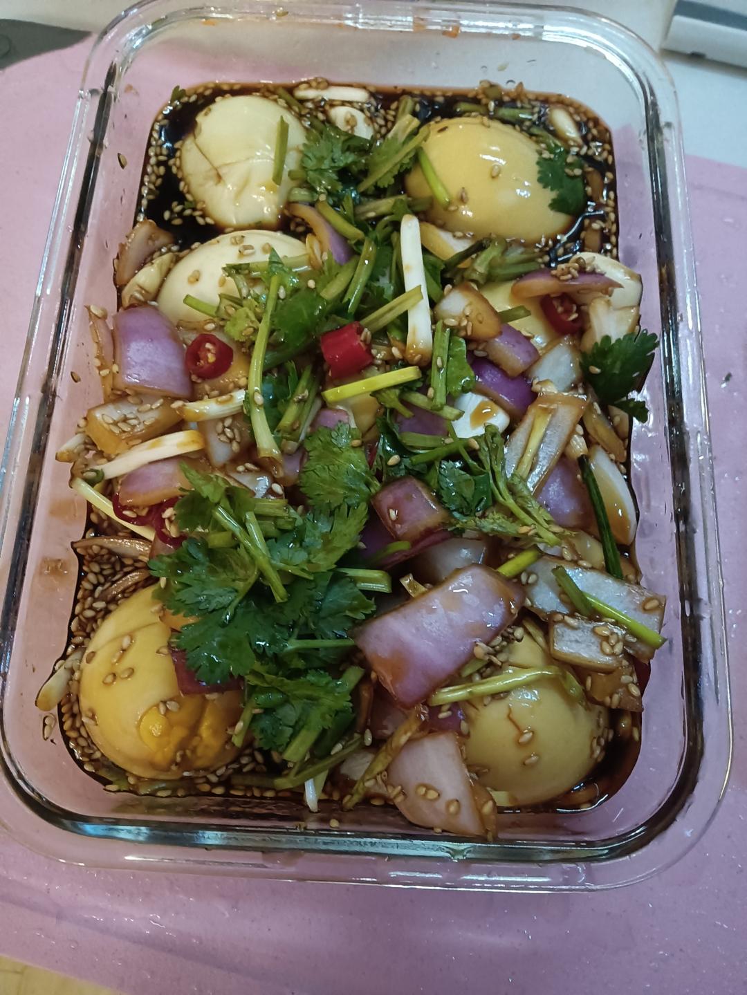 韩式溏心酱鸡蛋（辣、酸、嫩）