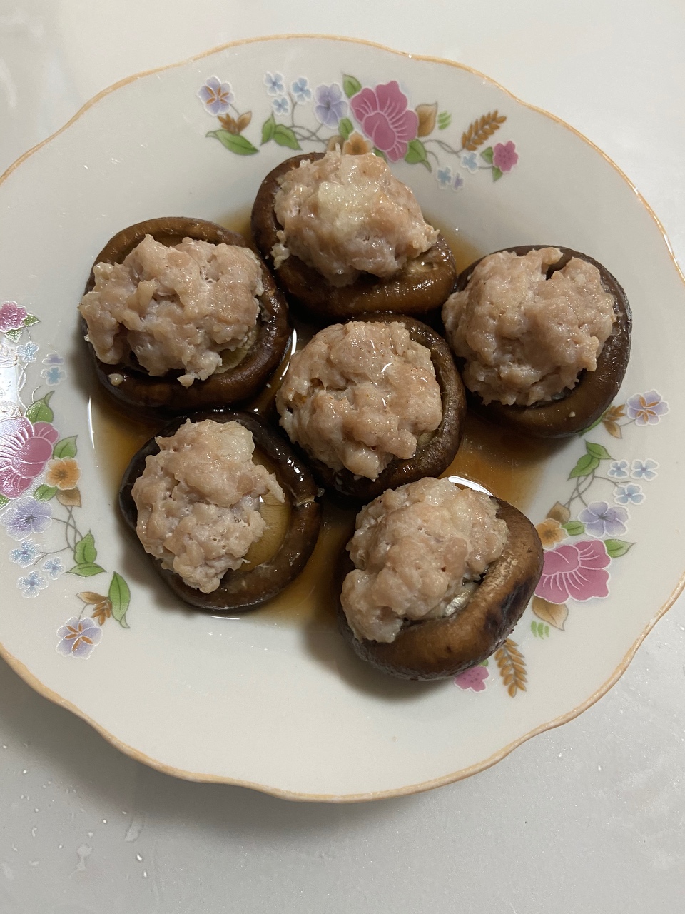 香菇肉丸+ 松下蒸烤箱NU-JK180W的做法