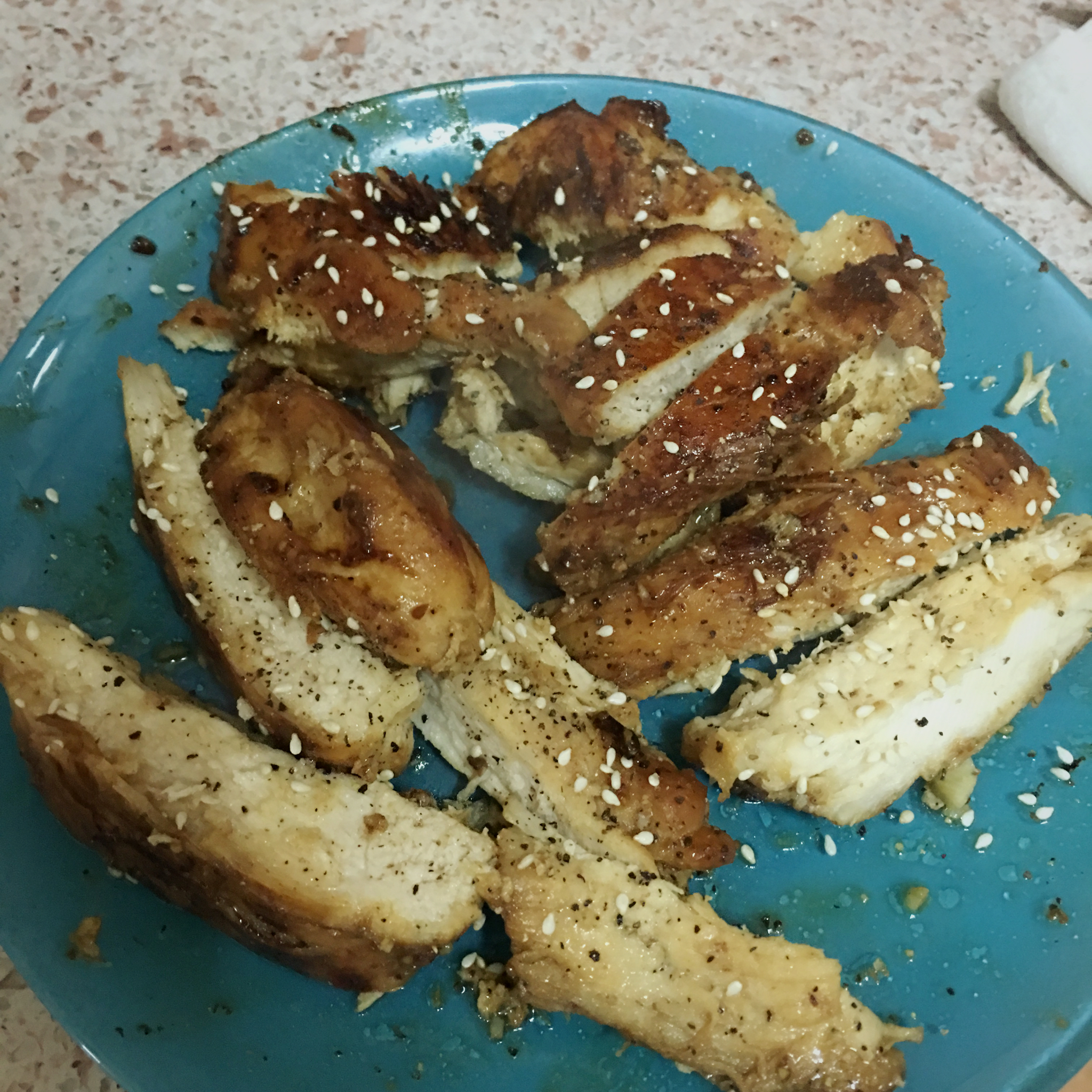 酷炫屌炸天好吃的煎鸡胸肉（香蒜蜂蜜煎鸡胸肉）