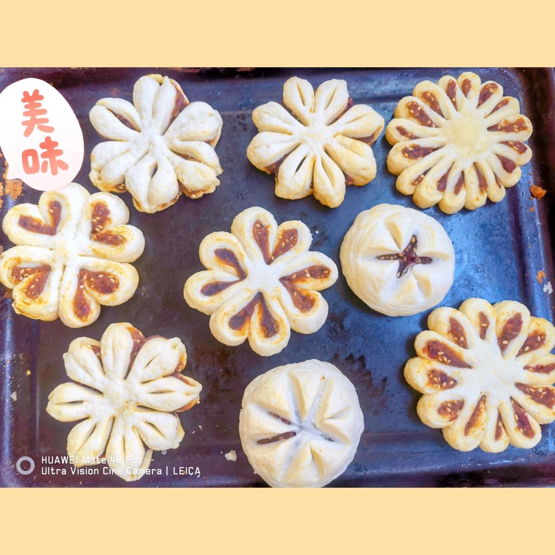 一学就会的点心酥皮💥~苹果派馅料🎁菊花酥，豆沙酥老婆饼用的酥皮