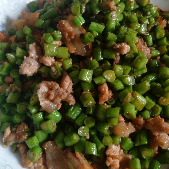 肉沫豆角下饭菜