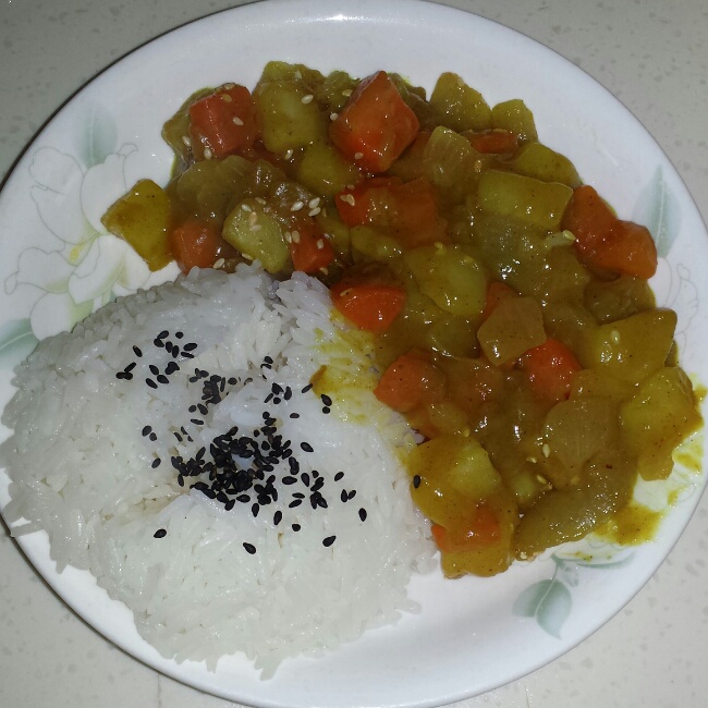 素咖喱饭