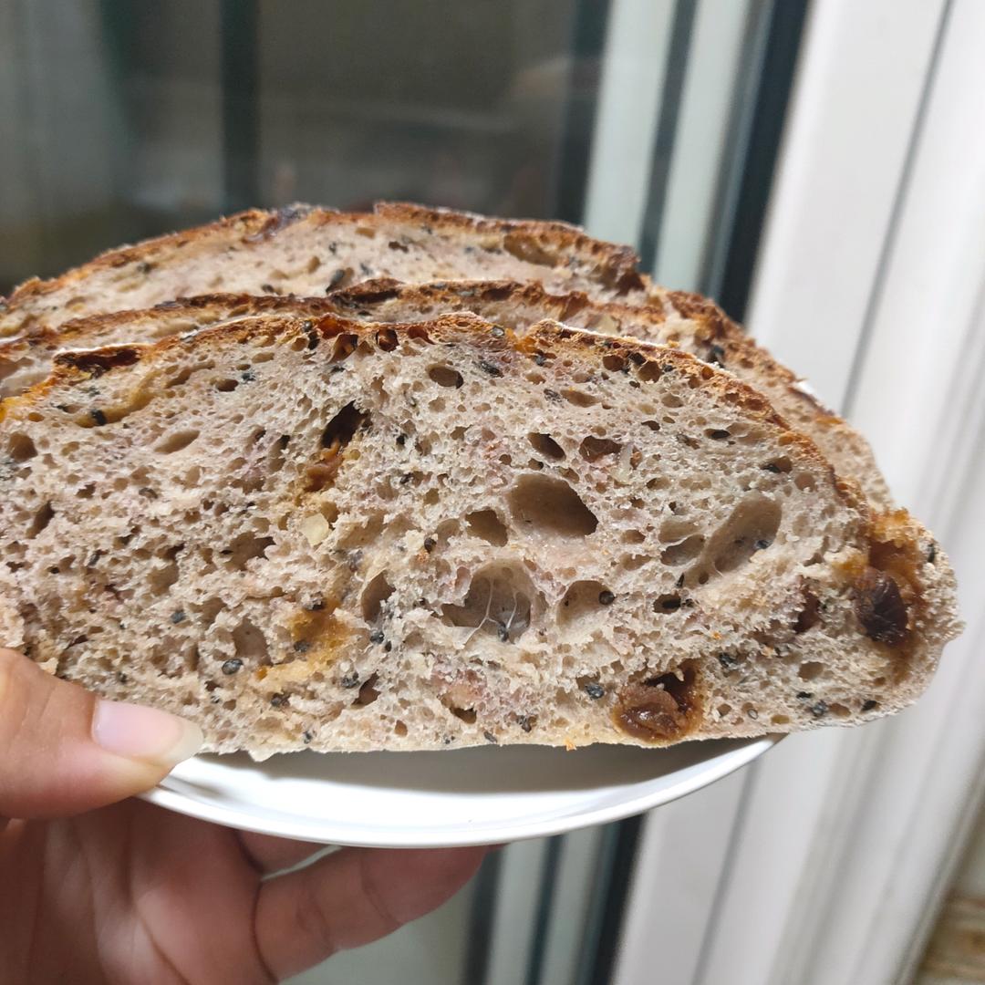 【Ken Forkish】天然酵种轻全麦核桃欧包