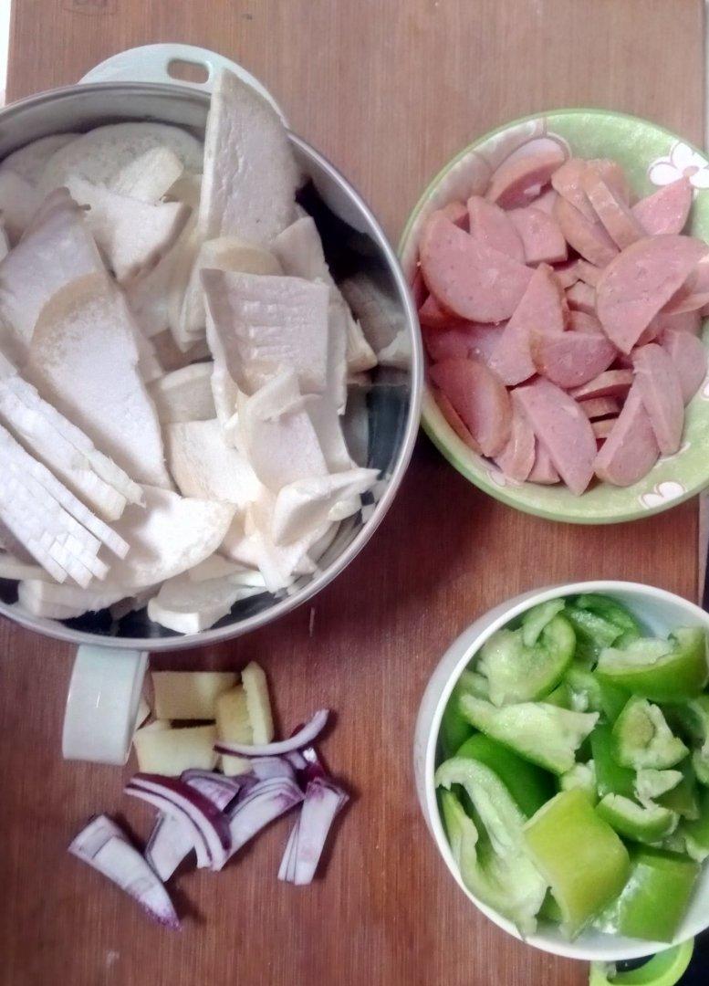 手撕杏鲍菇炒青椒