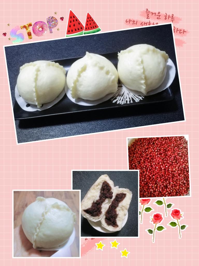好看又好吃的花边～豆沙包