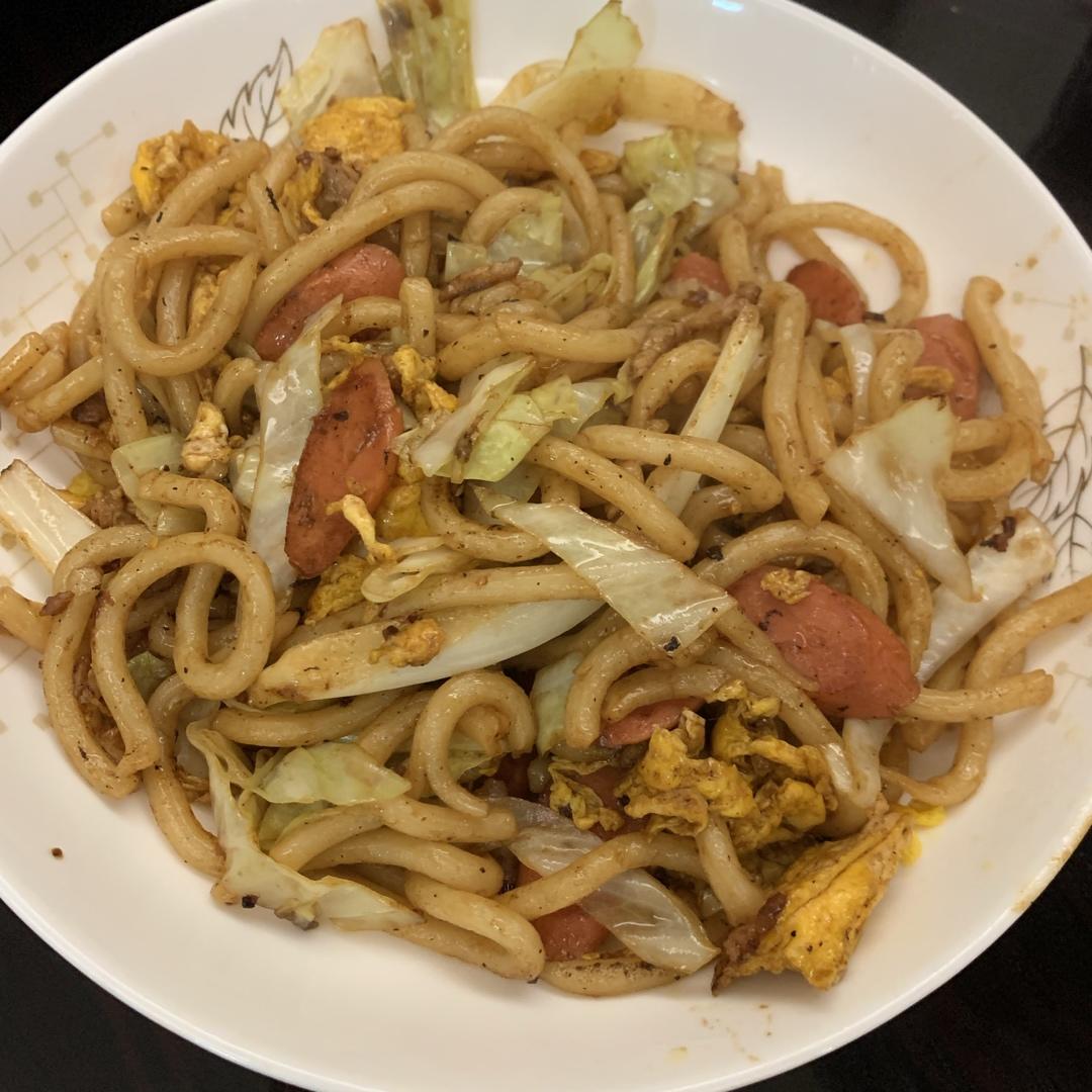 炒乌冬面