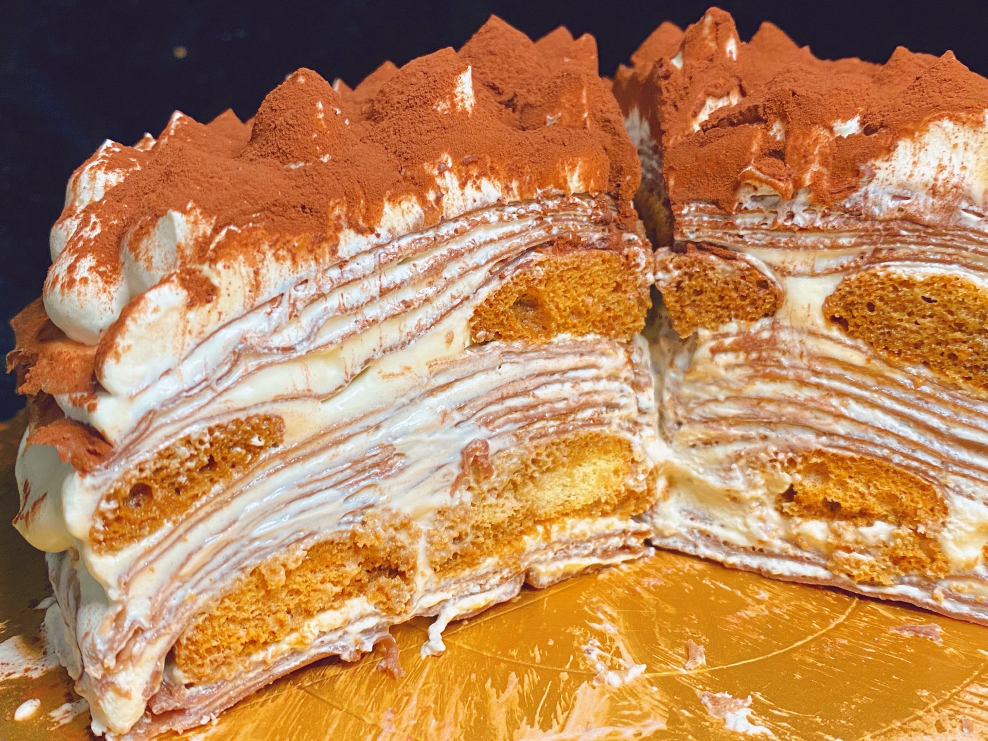 提拉米苏千层蛋糕                      超薄法式千层🍰的做法 步骤8