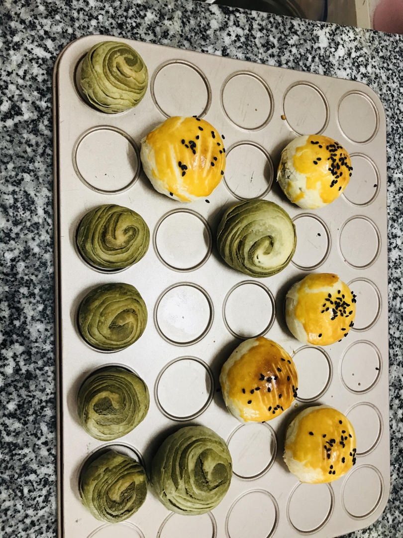 彩色蛋黄酥 螺旋酥 彩酥