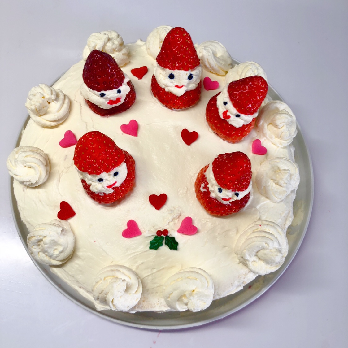 🎄圣诞草莓蛋糕🍓的做法