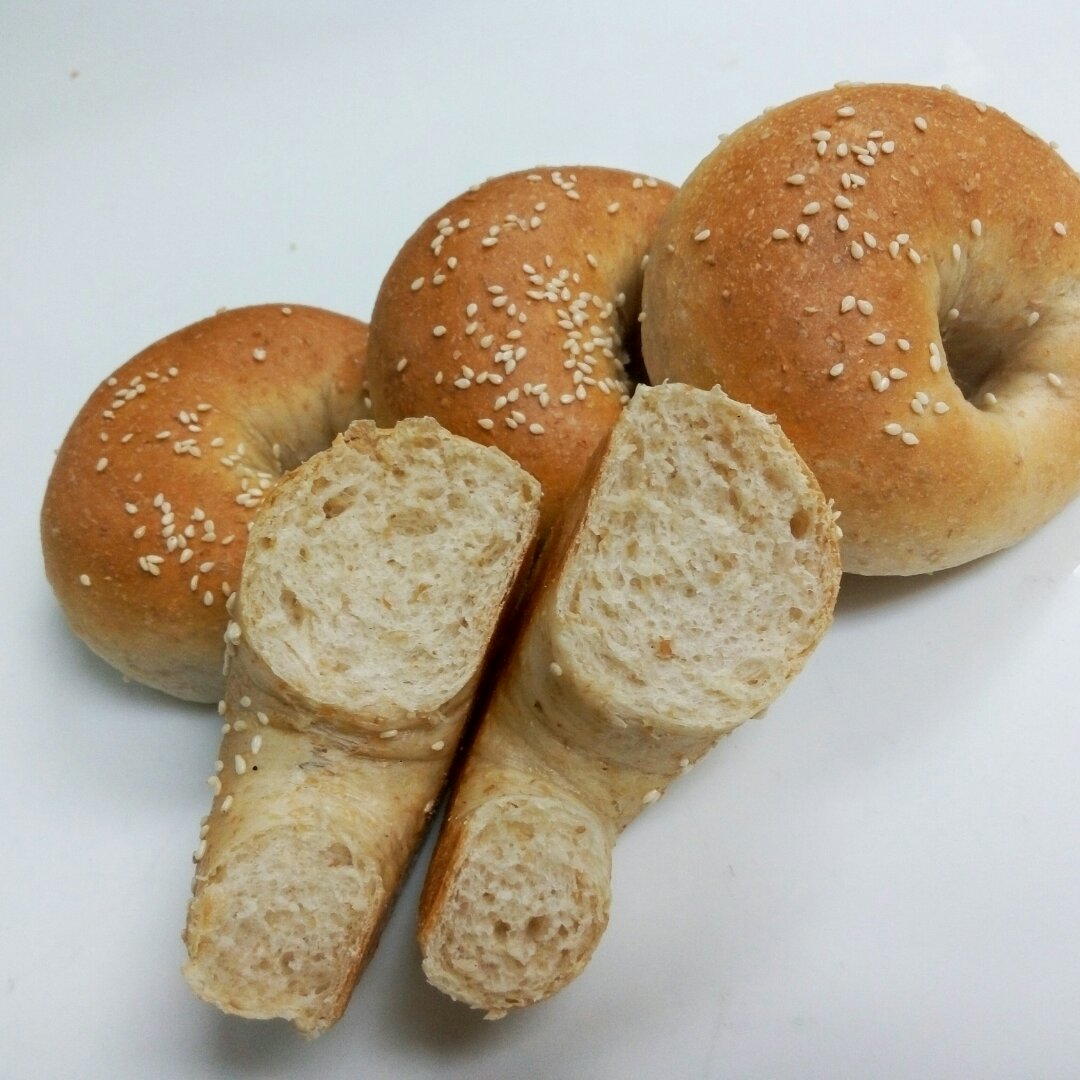 50%全麦葡萄干迷你贝果