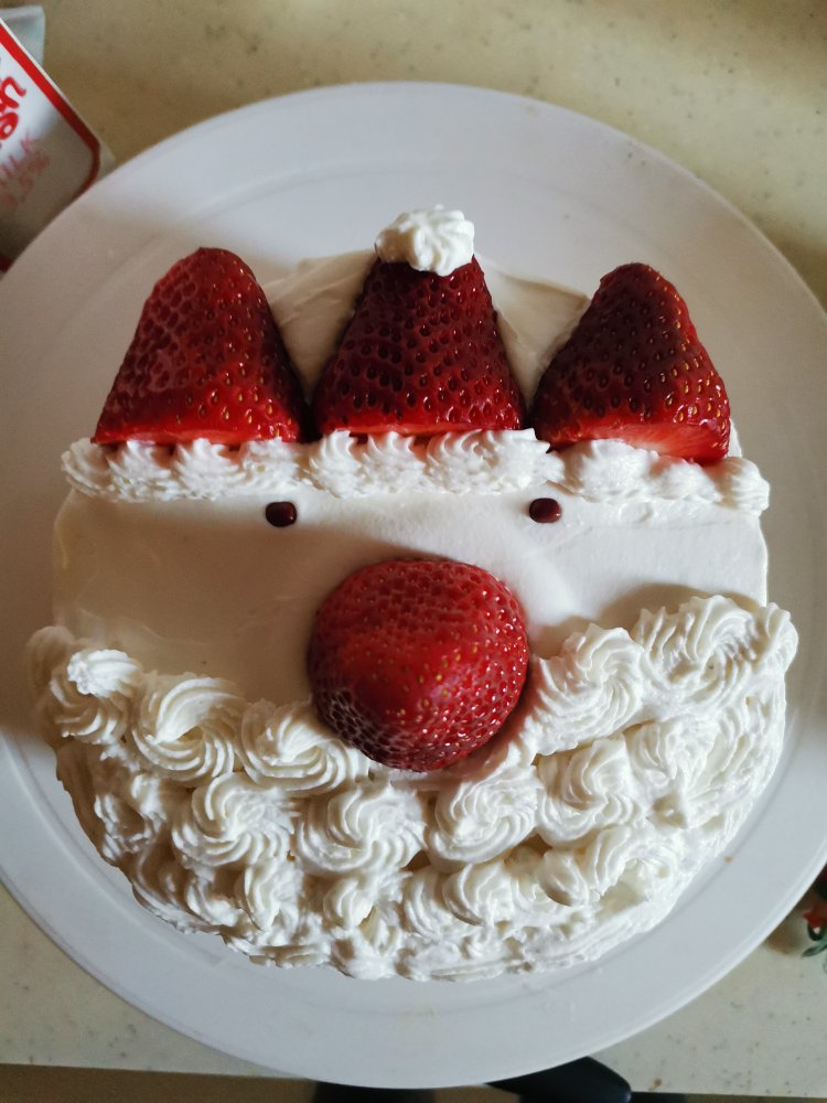 圣诞老人🎅草莓🍓蛋糕~快手版