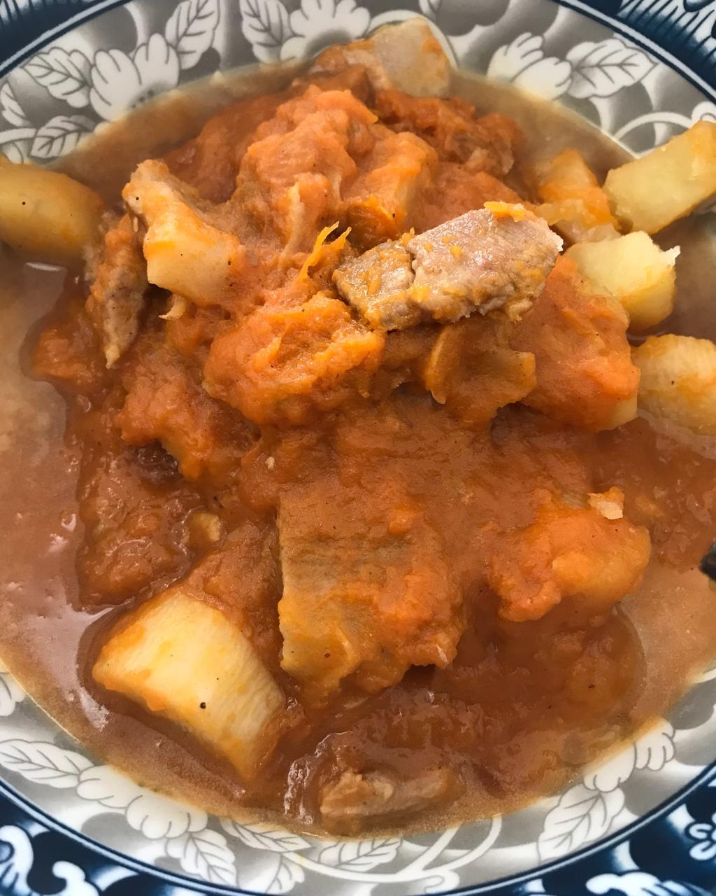 南瓜炖土豆