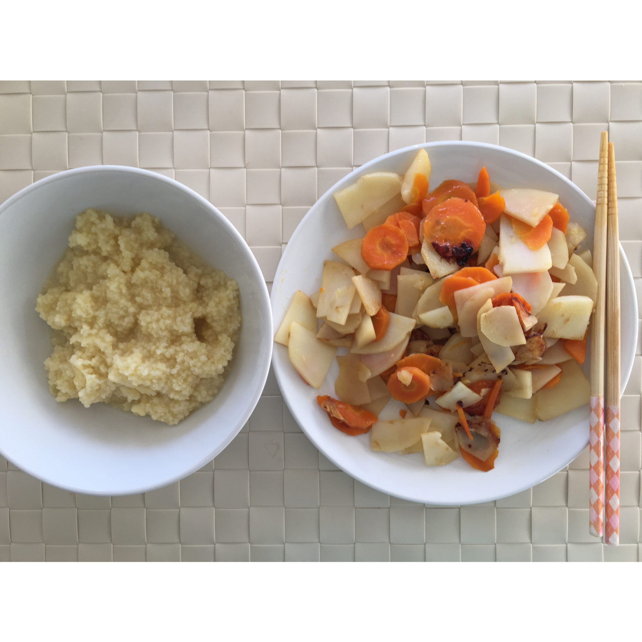 青椒炒土豆胡萝卜片