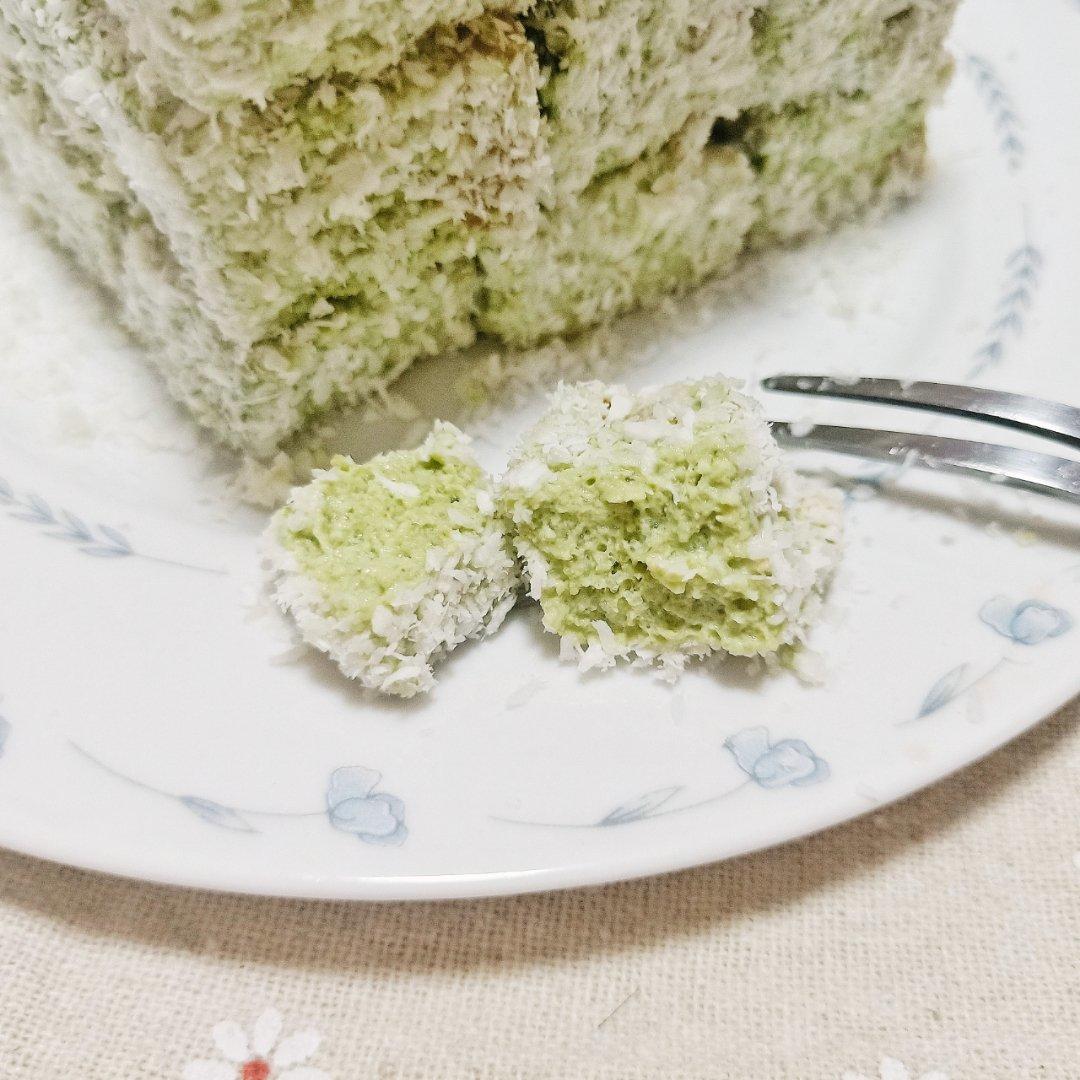 牛奶抹茶椰丝小方