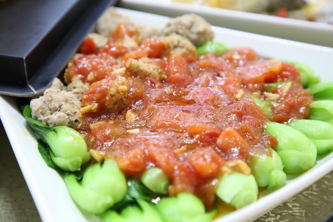茄汁香菇猪肉丸
