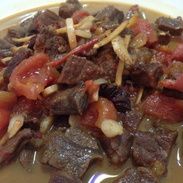 西红柿炖牛肉，酸酸的开胃菜