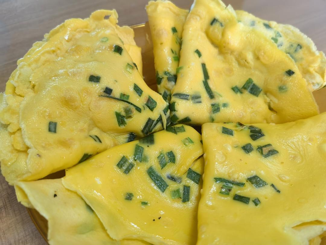 简单快手鸡蛋饼 柔软翻面不破