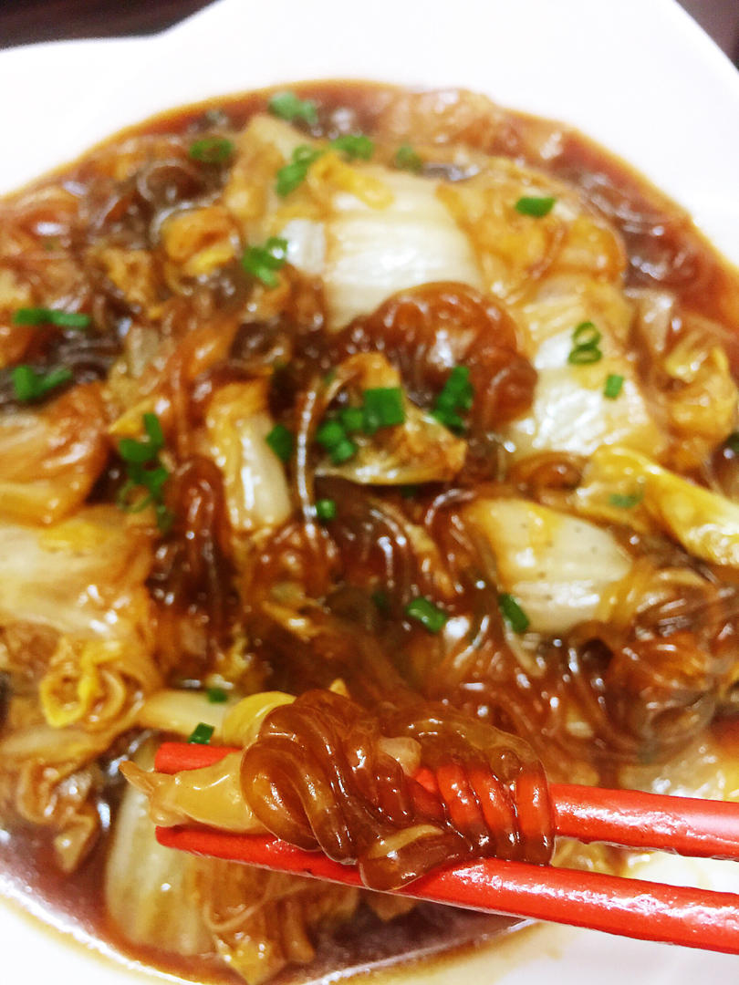 白菜炖粉条+太太乐鲜鸡汁芝麻香油