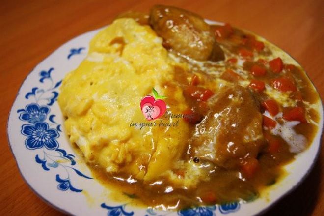 奶香鸡翅咖喱配Omelette蛋包饭的做法