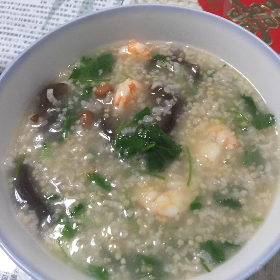 海参虾仁干贝粥