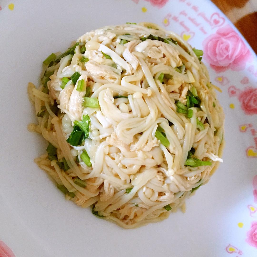 芥末鸡丝金针菇