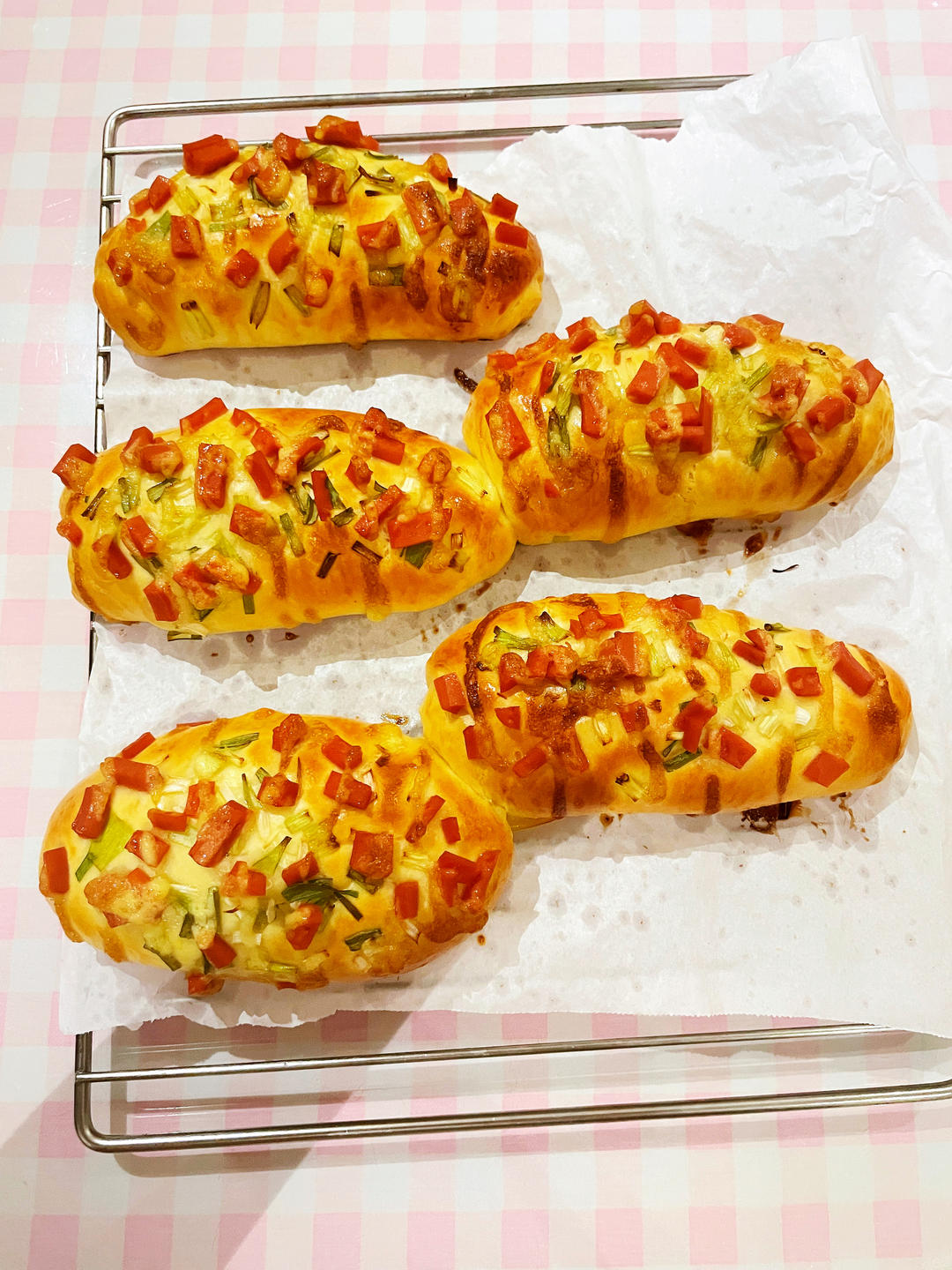 香葱火腿肉松面包