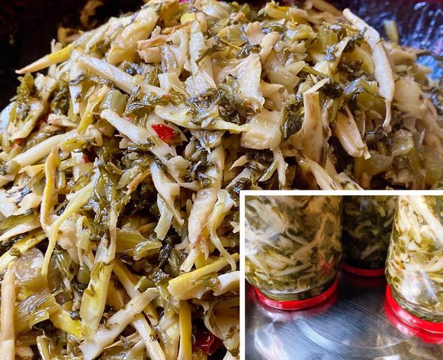鲜笋的一种吃法与保存方法——笋丝雪菜与罐头