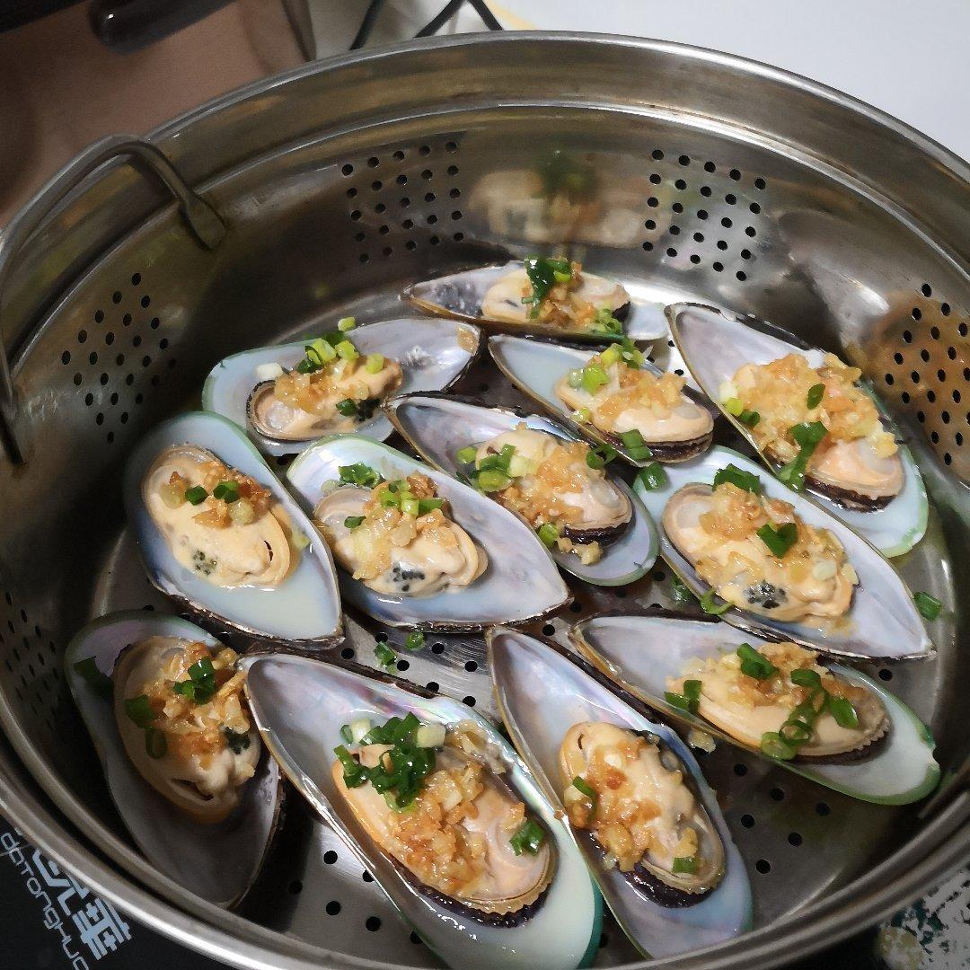 【山姆厨房】蒜蓉蒸青口贝