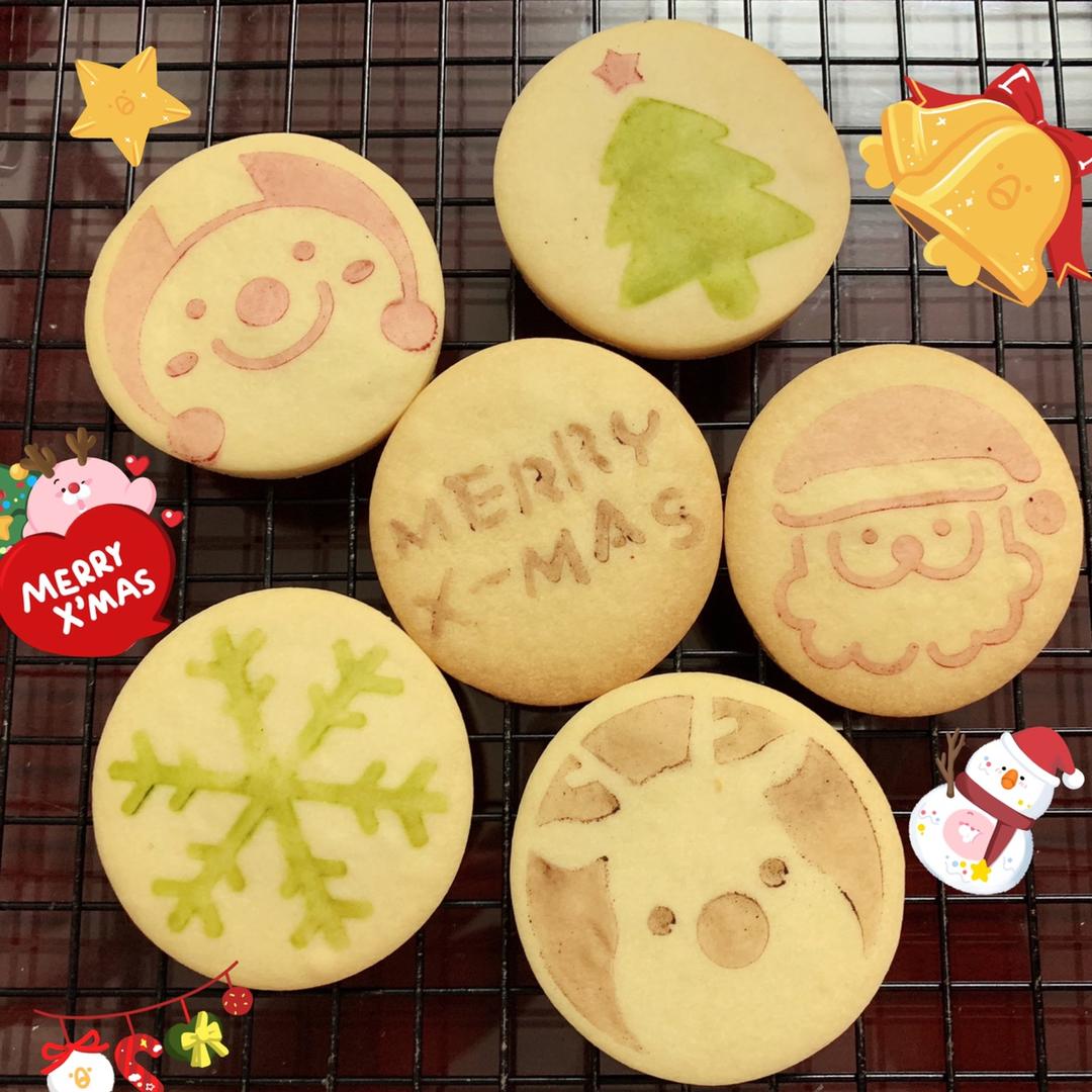 圣诞节喷花饼干