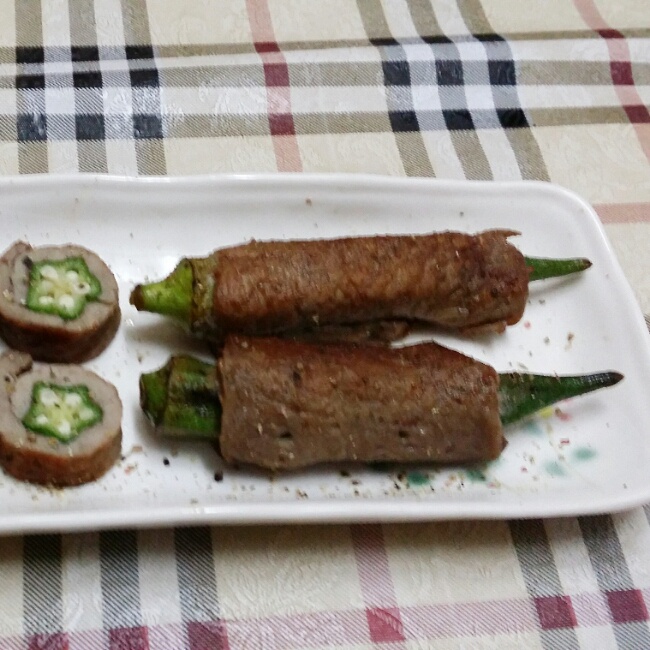 照烧秋葵肉卷儿