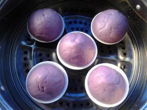奶香紫薯开花糕的做法 步骤2