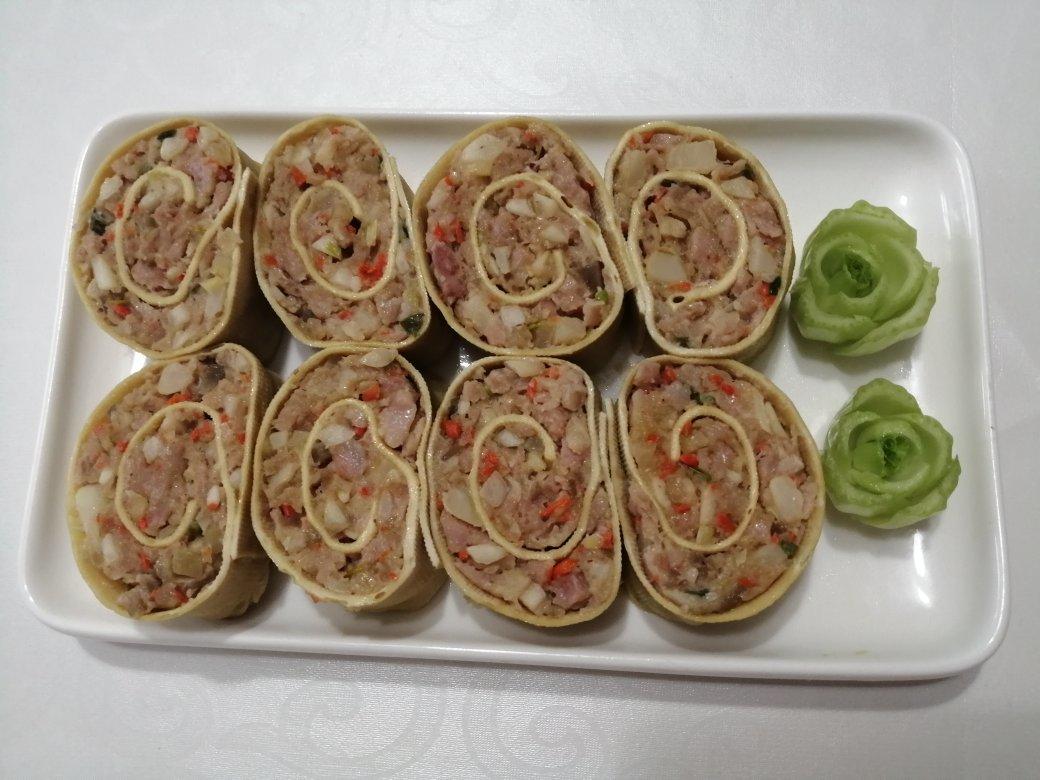 土豆肉糜豆皮卷