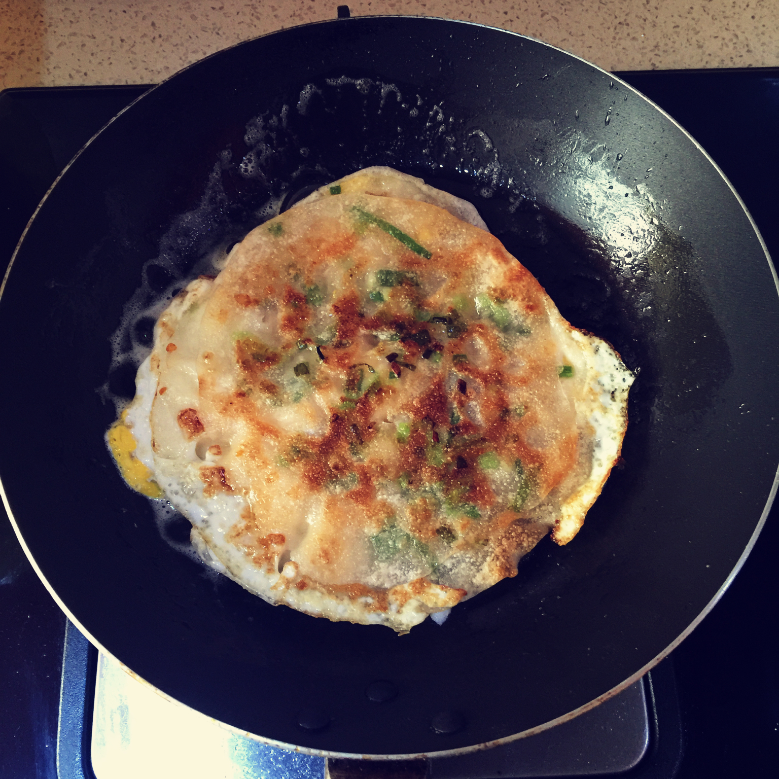 饺子皮葱油饼