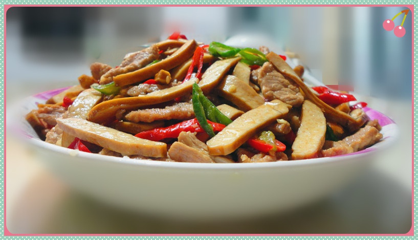 青椒香干炒肉丝