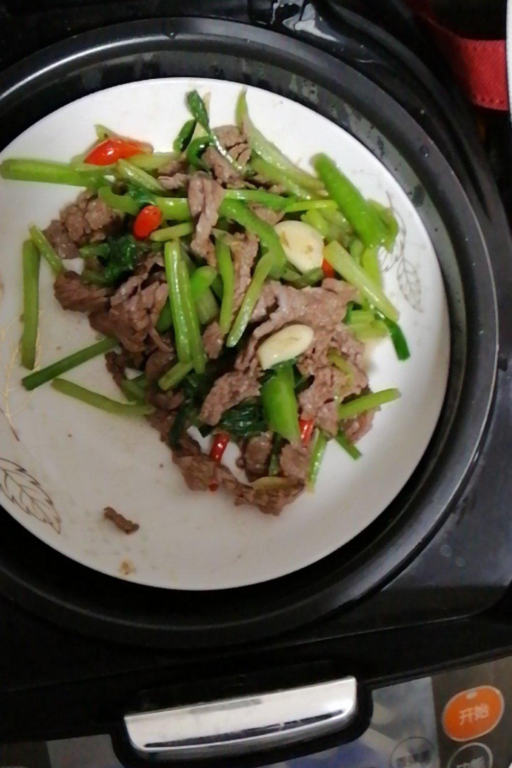 西芹炒牛肉！
