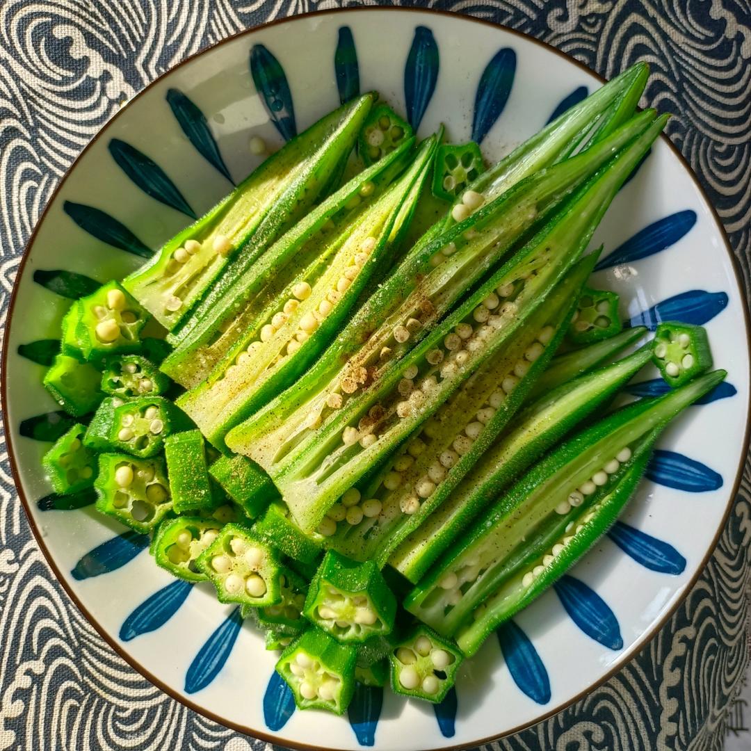 冰清玉洁🌸秋葵蒸金针菇（净素食）美善品
