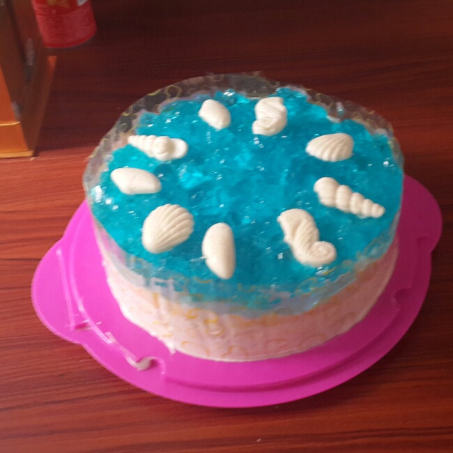 蓝色の海洋酸奶慕斯蛋糕