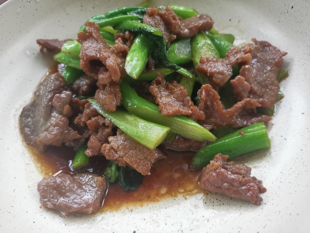 芥兰炒牛肉