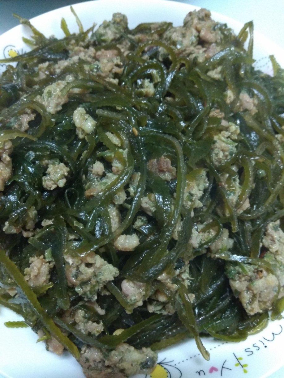 海带丝炒肉沫