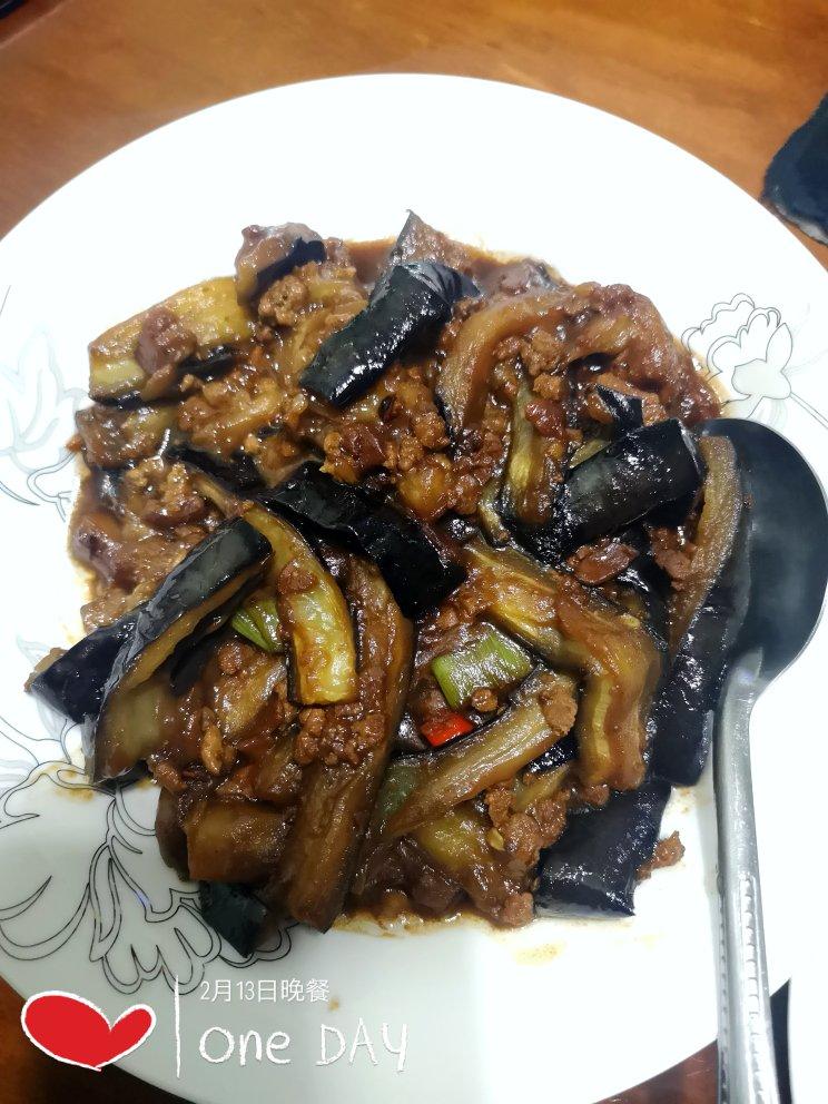 红烧肉沫茄子