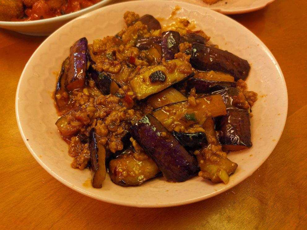 红烧肉沫茄子