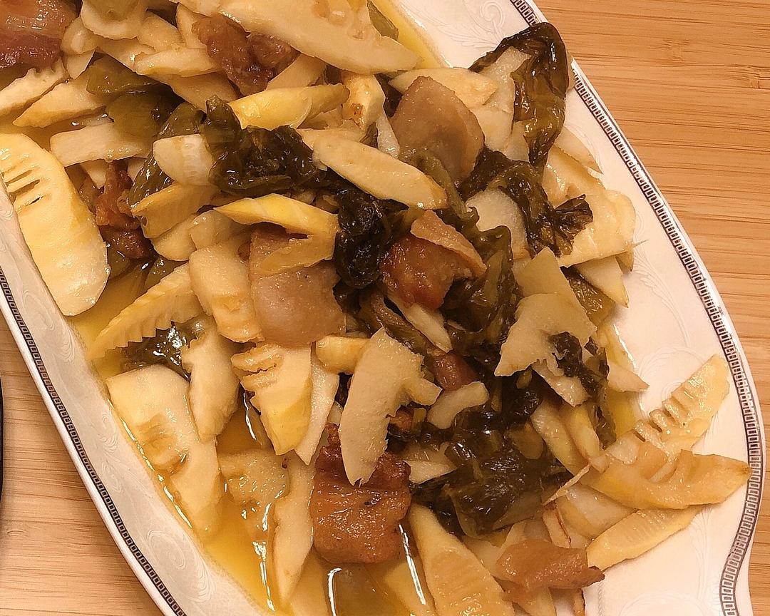 春笋五花炒咸菜的做法