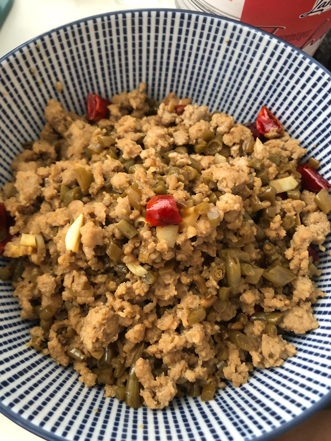 超简单的家常下饭菜猪肉末辣炒豆角