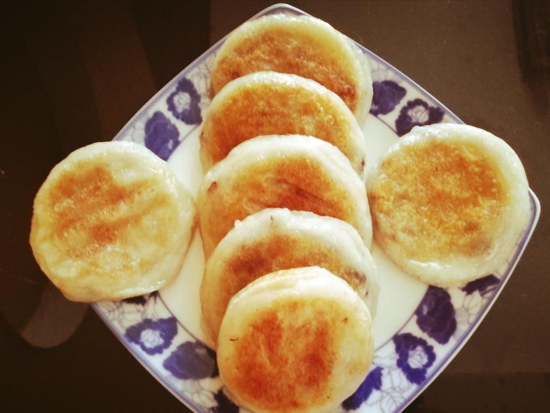 发面糯米豆沙饼