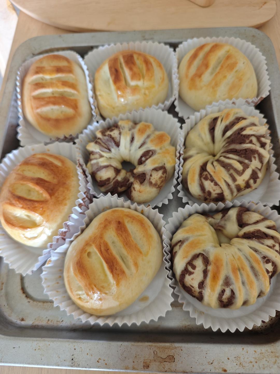 豆沙面包圈（一次发酵）