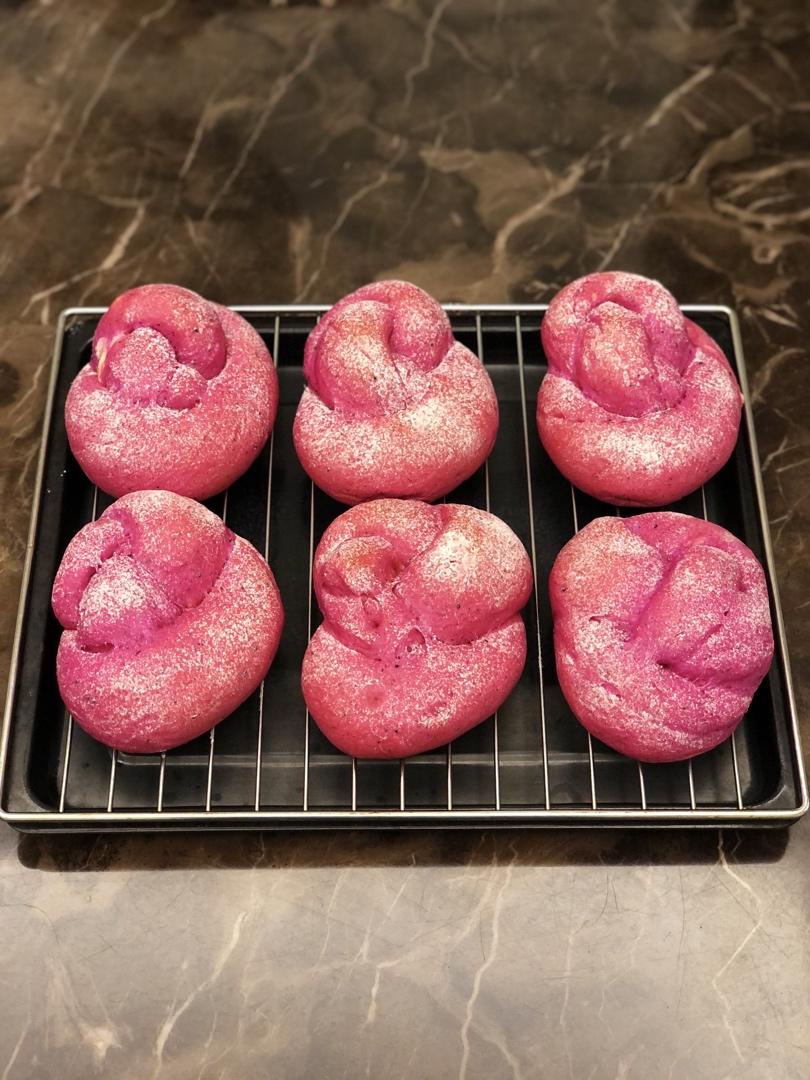 芝士火龙果面包（无色素）