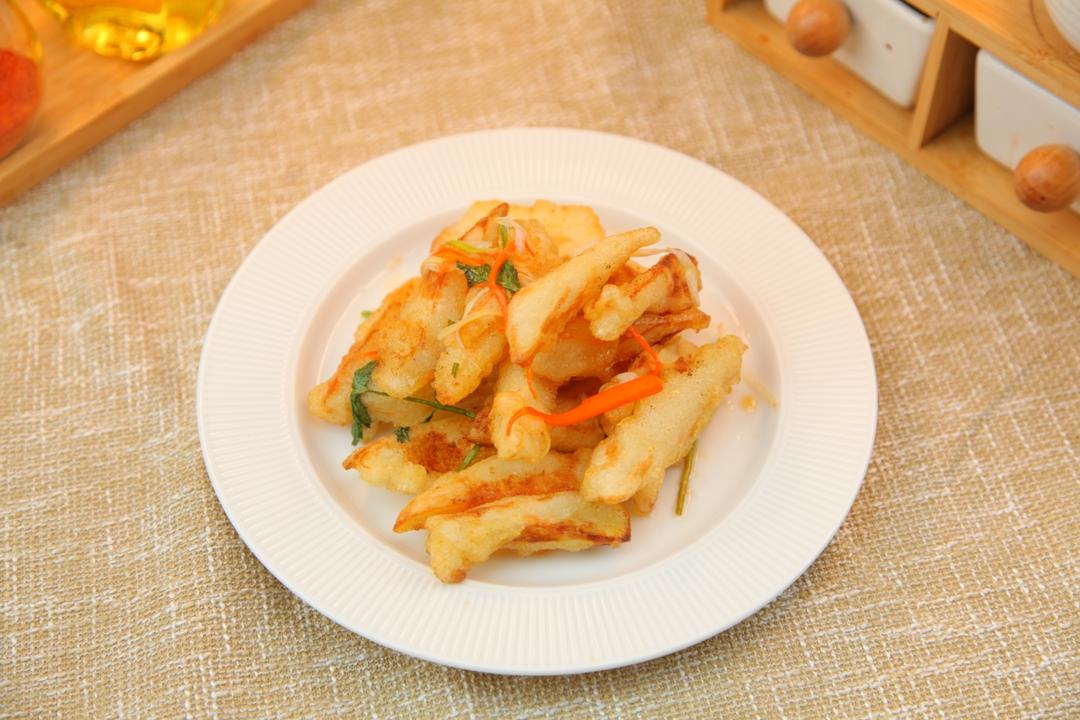 酸甜可口的锅包山药的做法