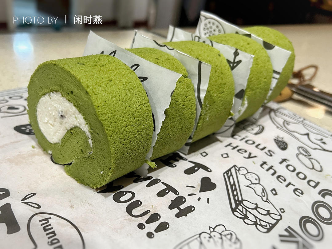 完美抹茶蜜豆蛋糕卷