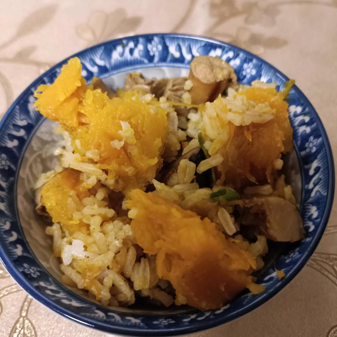 美味到不行的南瓜饭